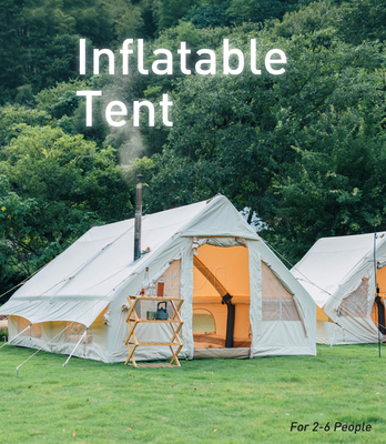 Air Family carpa de campamento inflable de lienzo personalizado de poliéster de lujo