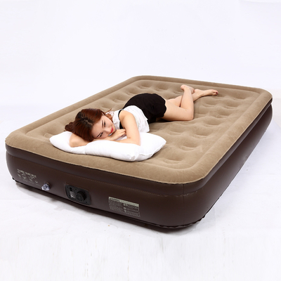 Venta caliente Blow Up Air cama suave Plush Flocking colchón duradero automático eléctrico colchón de aire de inflación