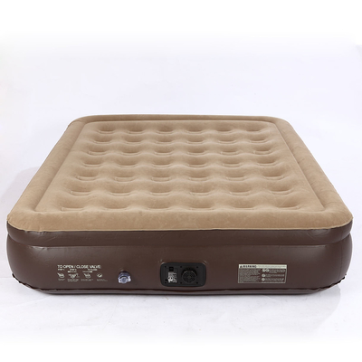 Venta caliente Blow Up Air cama suave Plush Flocking colchón duradero automático eléctrico colchón de aire de inflación