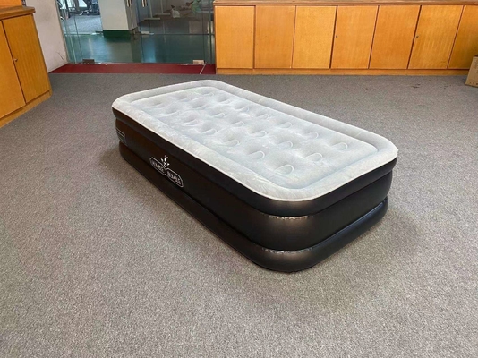 Cama de colchón de aire plegable eléctrico impermeable de PVC flocado personalizado