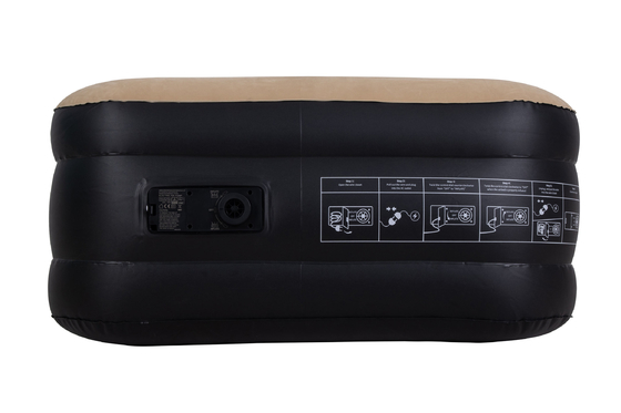 Cama de colchón de aire plegable eléctrico impermeable de PVC flocado personalizado