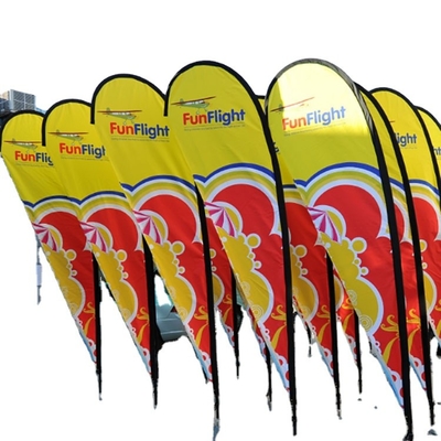 Personalización Bandera de la playa de agua y pancartas publicitarias Banderas de plumas con base Bandera de lágrima personalizada