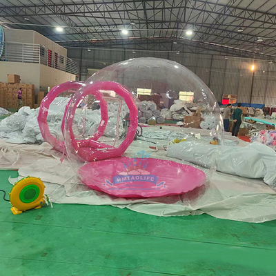 Tamaño 4m Tienda de iglu de plástico Material de PVC OEM Tienda de burbujas