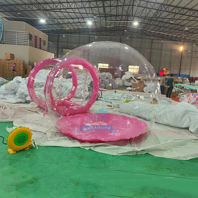 Tamaño 4m Tienda de iglu de plástico Material de PVC OEM Tienda de burbujas
