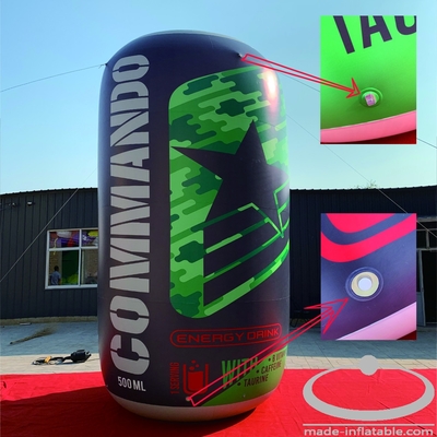 Logotipo personalizado Columna inflable 3.5m Publicidad clásica con luz