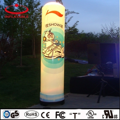 Logotipo personalizado Columna inflable 3.5m Publicidad clásica con luz