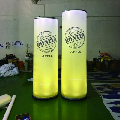 Logotipo personalizado Columna inflable 3.5m Publicidad clásica con luz