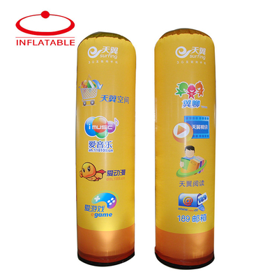 Logotipo personalizado Columna inflable 3.5m Publicidad clásica con luz